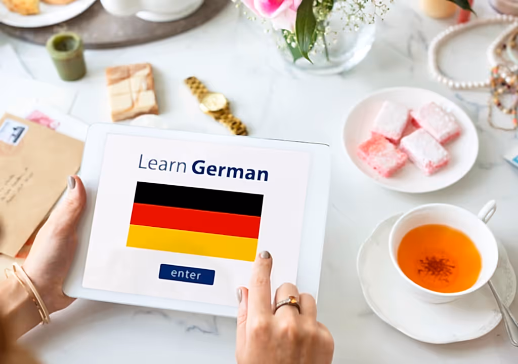 table, german, language learning