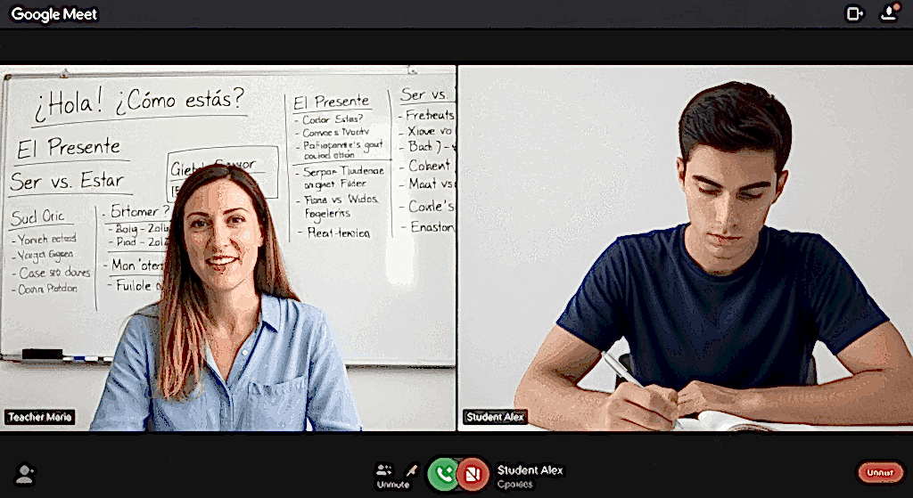 online meeting, ispanyolca online dersler,